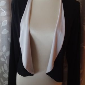 Lightweight, Career-Classic, Soft, Black and Cream Blazer/Jacket